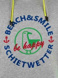 Schietwetter Kapuzenpullover Herren Hoodie Fernrohr Kalle Hellgrau/Grau/Silber/Mischfarben