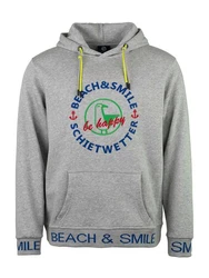 Schietwetter Kapuzenpullover Herren Hoodie Fernrohr Kalle Hellgrau/Grau/Silber/Mischfarben