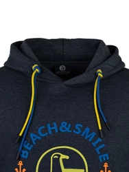Schietwetter Kapuzenpullover Herren Hoodie Fernrohr Kalle Dunkelblau/Blau