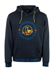 Schietwetter Kapuzenpullover Herren Hoodie Fernrohr Kalle Dunkelblau/Blau