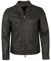 Lederjacke MSGeorge - Herren Lederjacke Lammnappa schwarz