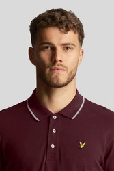 Lyle & Scott Poloshirt Tipped Dunkelrot/Bordeaux