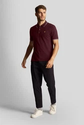 Lyle & Scott Poloshirt Tipped Dunkelrot/Bordeaux