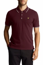Lyle & Scott Poloshirt Tipped Dunkelrot/Bordeaux
