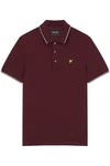 Lyle & Scott Poloshirt Tipped Dunkelrot/Bordeaux