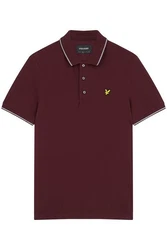 Lyle & Scott Poloshirt Tipped Dunkelrot/Bordeaux