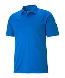 PUMA T-Shirt teamLIGA Sideline Polo Blau/Hellblau