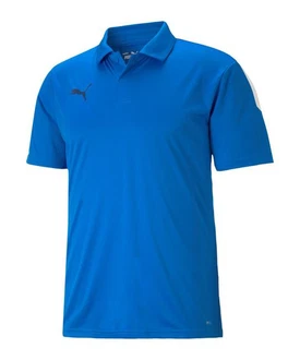 PUMA T-Shirt teamLIGA Sideline Polo Blau/Hellblau