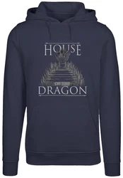 F4NT4STIC Kapuzenpullover House Of The Dragon Throne Dunkelblau/Grau