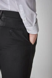 Next Smokinghose mit kontrastierendem GalonSkinny Fit Dunkelgrau/Grau