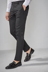 Next Smokinghose mit kontrastierendem GalonSkinny Fit Dunkelgrau/Grau
