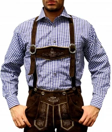 Trachtenhemd GW1205 Trachtenhemd Dunkelblau Karo