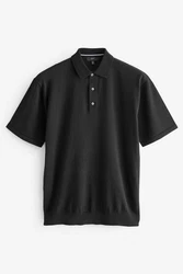Next Polokragenpullover Regular Fit Polohemden Dunkelblau