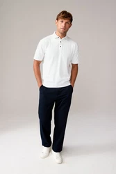 Next Polokragenpullover Regular Fit Polohemden Hellblau/Blau