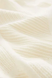 Next Kurzarmhemd Strickpullover mit Knopfleiste und Kuba-Kragen Weiß/Creme/Khaki
