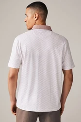Next Polohemd mit elegantem Kragen Weiß/Creme/Rosa