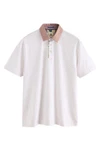 Next Polohemd mit elegantem Kragen Weiß/Creme/Rosa