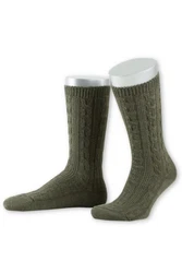 Lusana Trachtensocken L5697 anthrazit/bordeaux/jgeroliv (L5697)