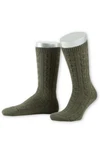 Lusana Trachtensocken L5697 anthrazit/bordeaux/jgeroliv (L5697)