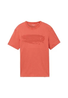 TOM TAILOR T-Shirt Print-Shirt Rot/Orange/Rosa