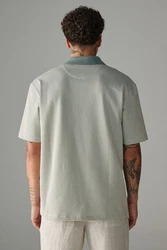 Next Poloshirt mit Kuba-Kragen (1-tlg) Hellgrün/Hellblau/Grün