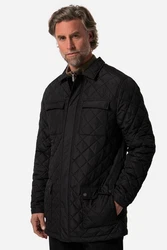 Boston Park Steppjacke Hemdkragen Schwarz/Dunkelgrün