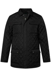 Boston Park Steppjacke Hemdkragen Schwarz/Dunkelgrün