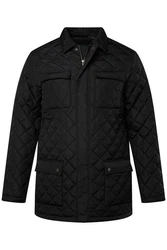 Boston Park Steppjacke Hemdkragen Schwarz/Dunkelgrün