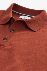 Next Gestricktes Polo-Shirt Orange/Braun/Rot/Dunkelrot