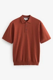Polokragenpullover Gestricktes Polo-Shirt (1-tlg)