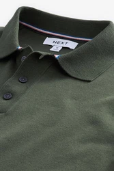 Next Gestricktes Polo-Shirt Dunkelgrün/Grün