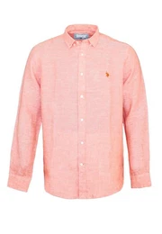 Langarmhemd Hemd Leinenhemd Button Down Linenshirt
