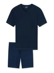 Schiesser Pyjama Herren Schlafanzug (2-tlg) Dunkelblau