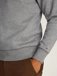 Tommy Hilfiger Sweatshirt TOMMY LOGO SWEATSHIRT mit klassischem Rundhalsausschnitt grau/medium grau heather