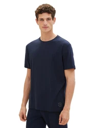 TOM TAILOR T-Shirt Basic T-Shirts (2er-Pack) Dunkelblau