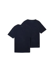 TOM TAILOR T-Shirt Basic T-Shirts (2er-Pack) Dunkelblau