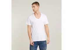 G-STAR V-Shirt im Zweierpack Weiß/Creme