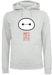 F4NT4STIC Kapuzenpullover Big Hero 6 Baymax Grau/Hellgrau/Rot