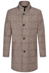 bugatti Kurzmantel Braun/Beige/Grau/Dunkelrot