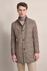 bugatti Kurzmantel Braun/Beige/Grau/Dunkelrot