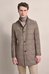 bugatti Kurzmantel Braun/Beige/Grau/Dunkelrot