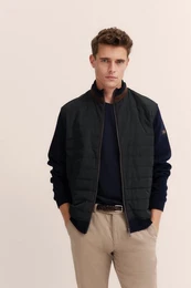 Sweatjacke mit Materialmix