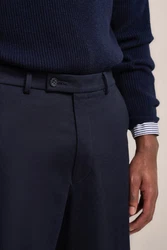 bugatti Stoffhose Super Elastisch Dunkelblau/Blau