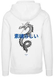 F4NT4STIC Kapuzenpullover Drache Japan Weiß/Rot