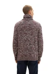 TOM TAILOR Rundhalspullover Dunkelrot/Bordeaux/Braun
