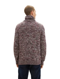 Rundhalspullover Strickpullover in Melange Optik