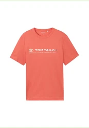 TOM TAILOR T-Shirt Kurzarmshirt Rot/Orange/Rosa