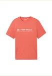 TOM TAILOR T-Shirt Kurzarmshirt Rot/Orange/Rosa