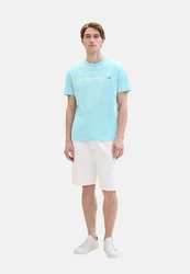 TOM TAILOR T-Shirt Kurzarmshirt Hellblau/Türkis/Blau