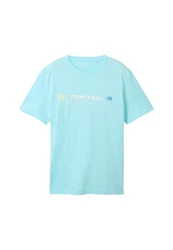 TOM TAILOR T-Shirt Kurzarmshirt Hellblau/Türkis/Blau
